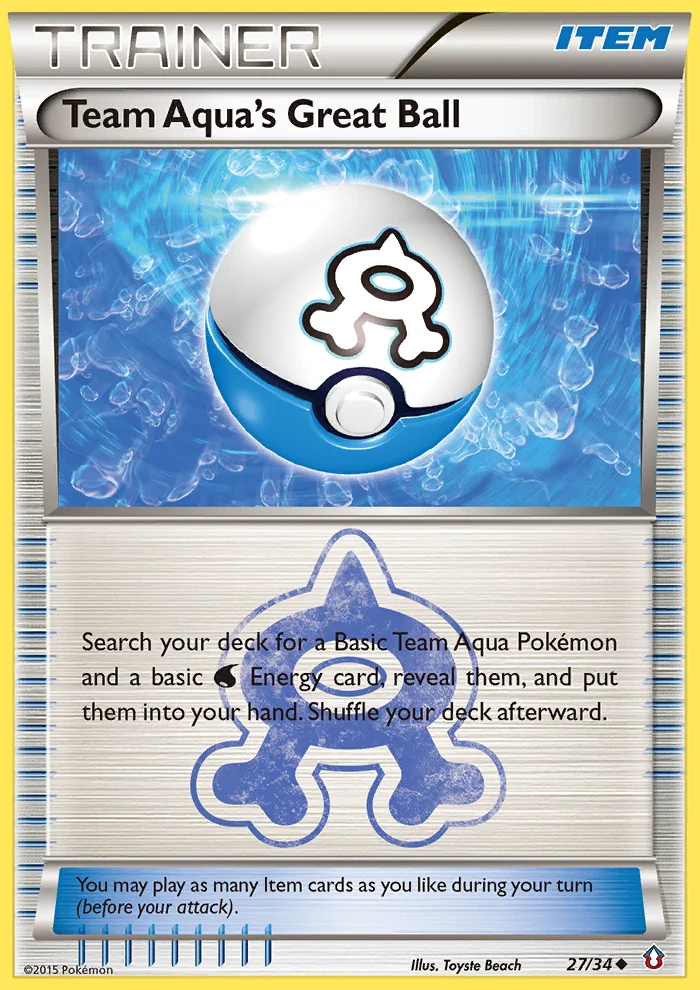 Team Aqua's Great Ball Pokemon card