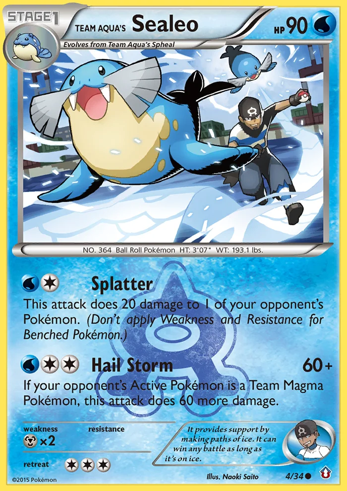 Team Aqua's Sealeo Pokemon card
