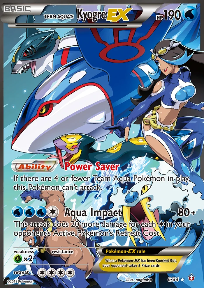 Team Aqua's Kyogre-EX Pokemon card