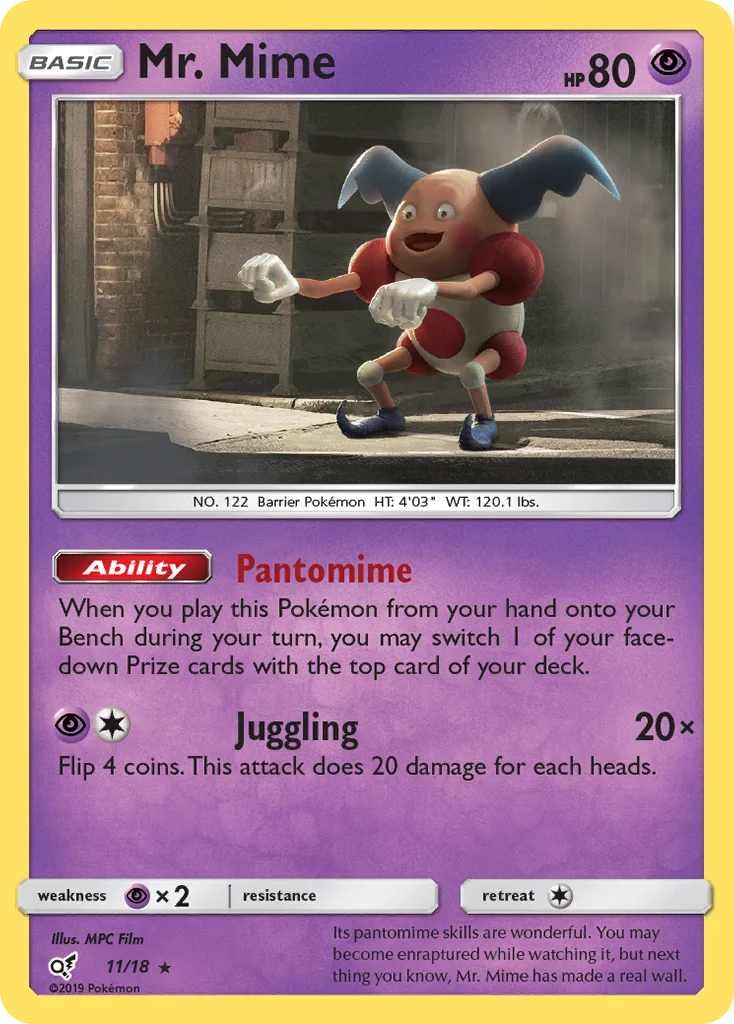 Mr. Mime Pokemon card