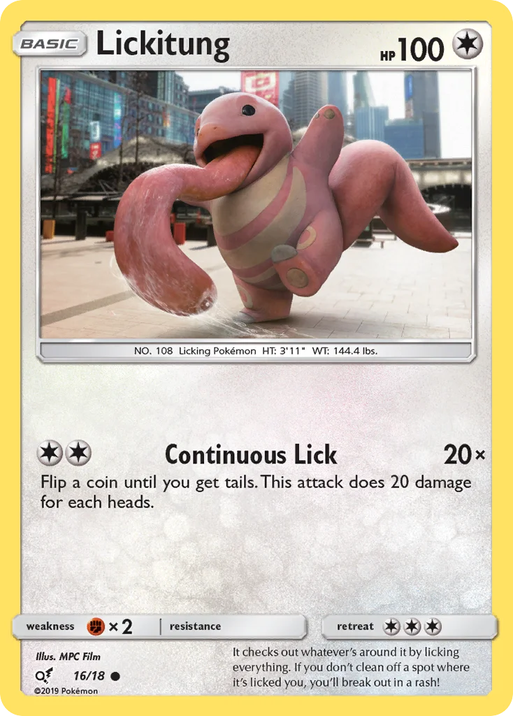 Lickitung Pokemon card