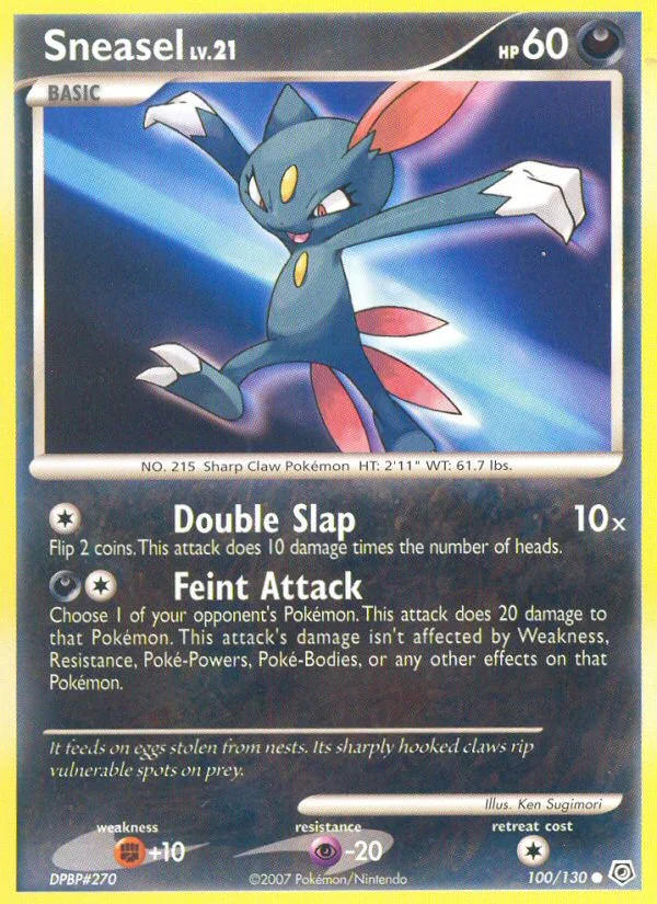 Sneasel Pokemon card
