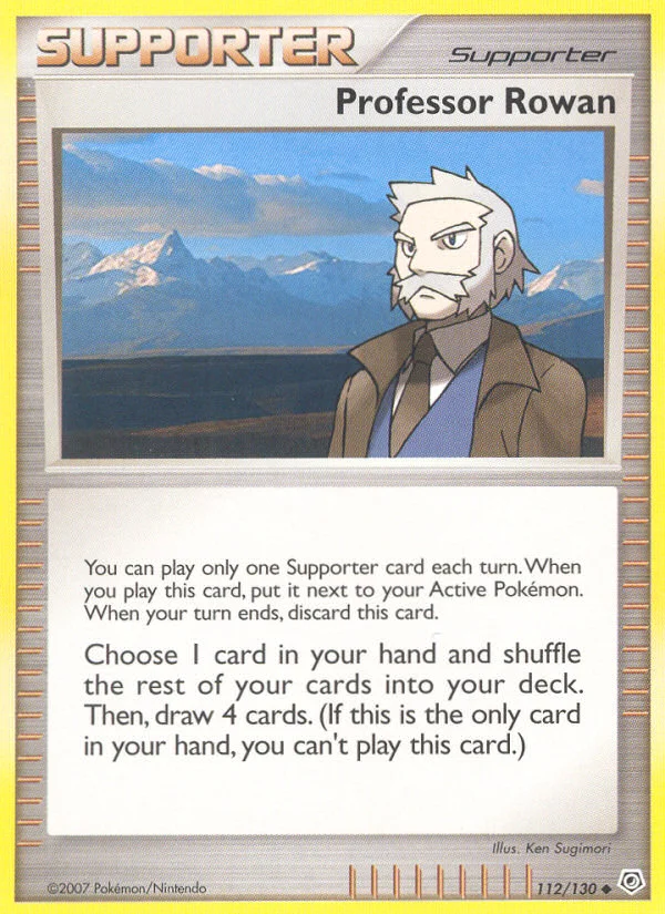 Professor Rowan Pokemon card