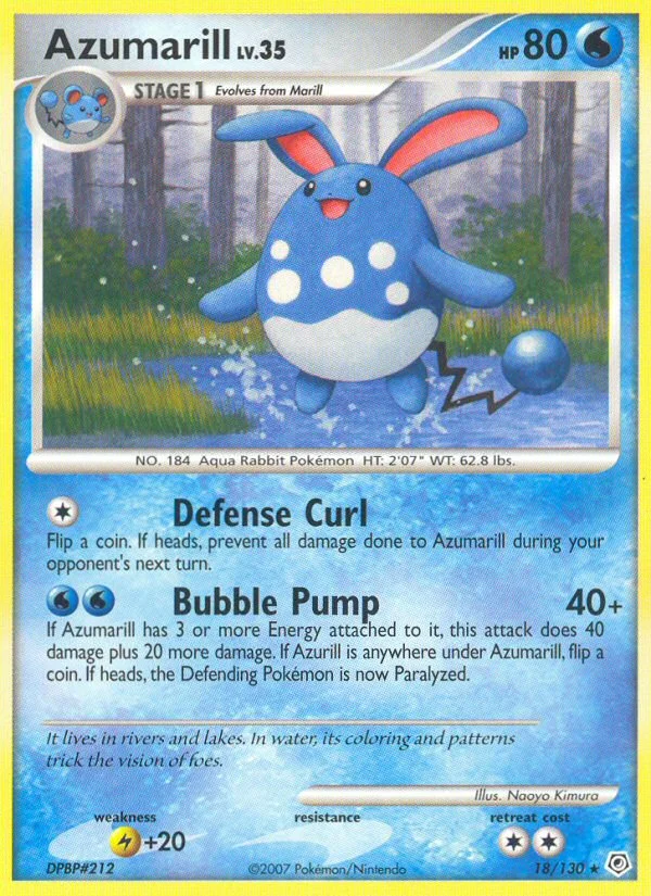 Azumarill Pokemon card