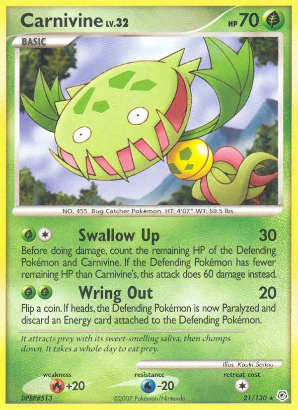 Carnivine Pokemon card
