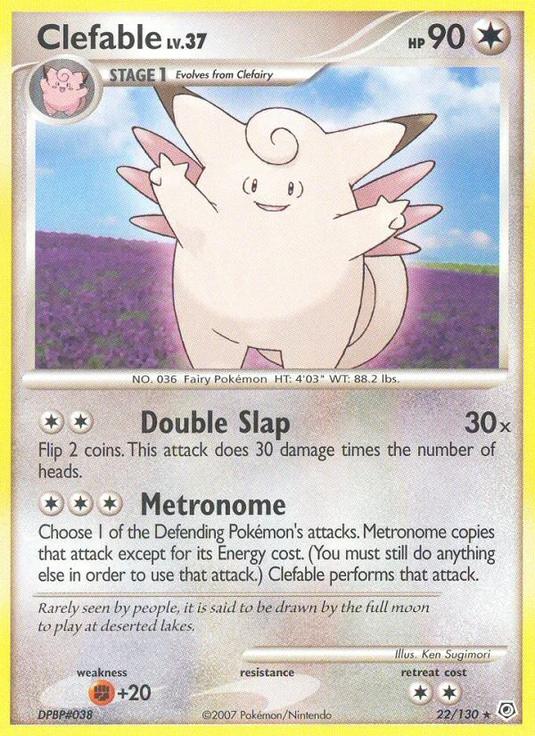 Clefable Pokemon card