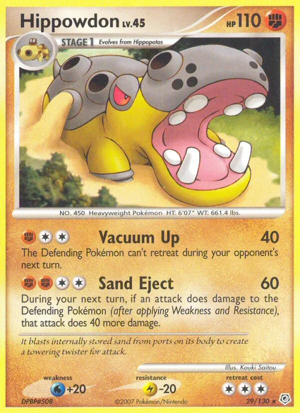 Hippowdon Pokemon card