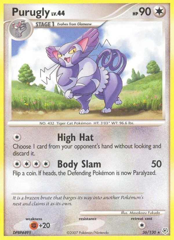 Purugly Pokemon card