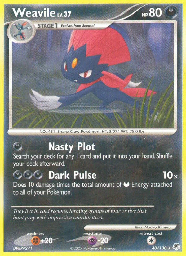 Weavile Pokemon card
