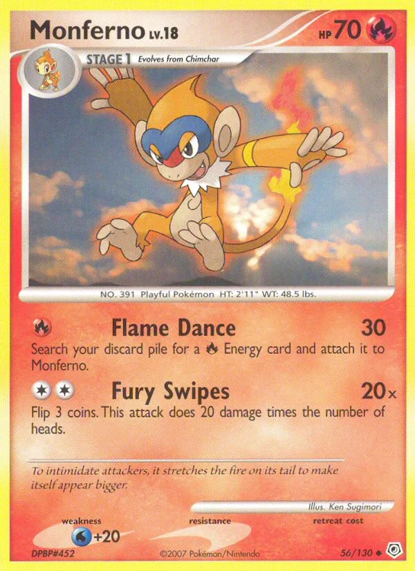 Monferno Pokemon card