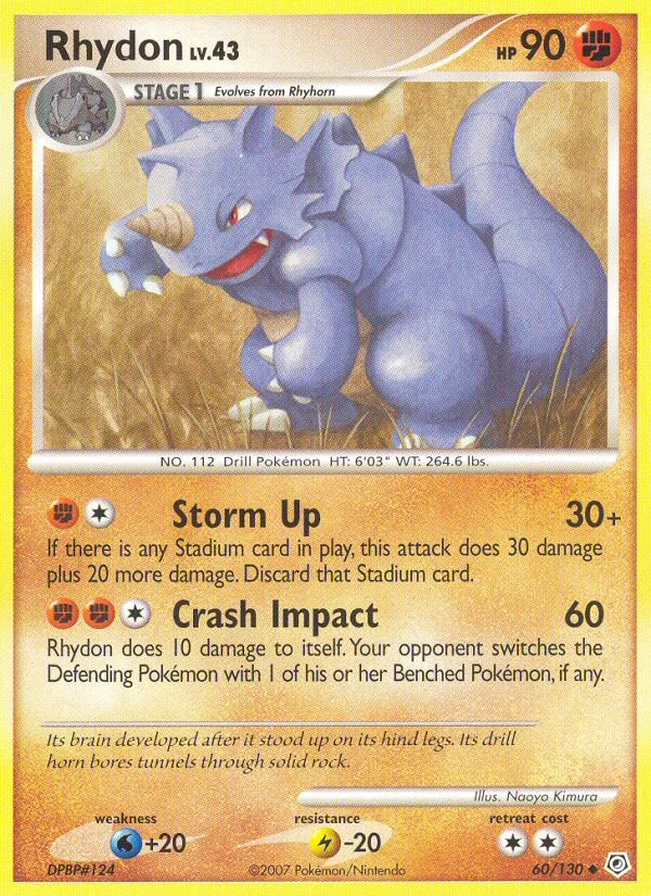 Rhydon Pokemon card