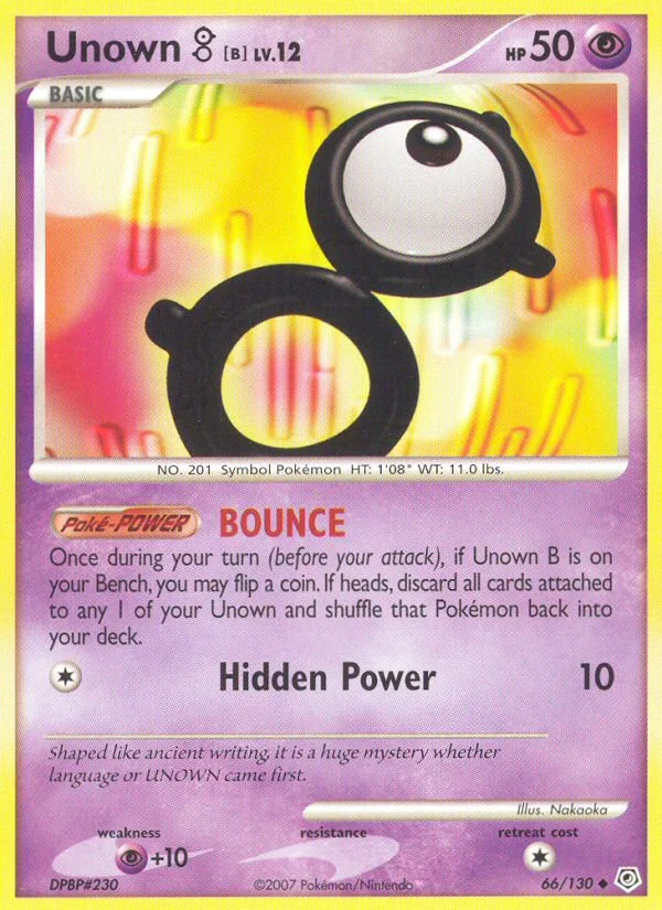 Unown [B] Pokemon card