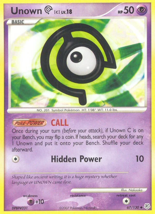 Unown [C] Pokemon card