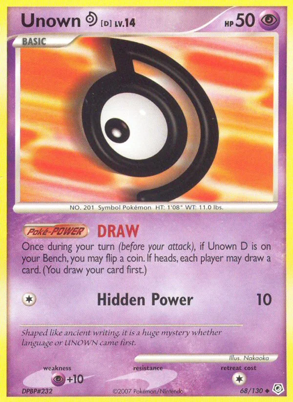 Unown [D] Pokemon card