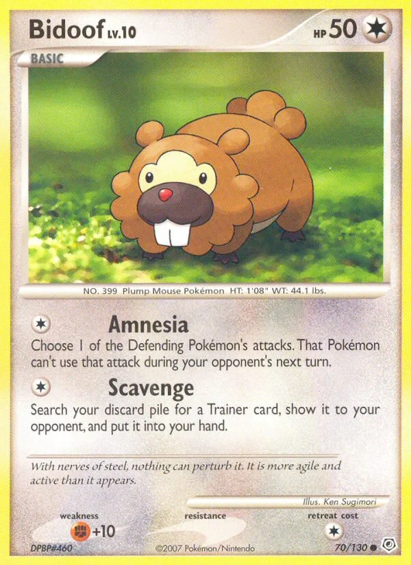 Bidoof Pokemon card