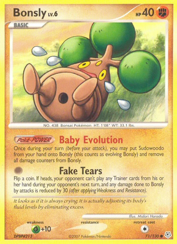 Bonsly Pokemon card