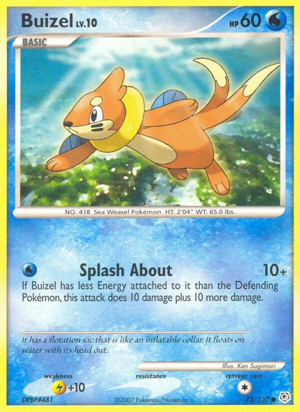 Buizel Pokemon card