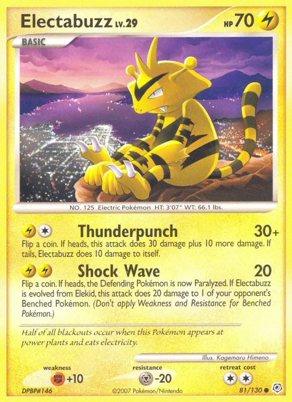 Electabuzz Pokemon card