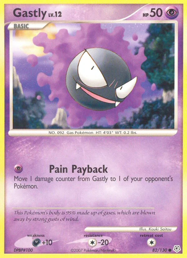 Gastly Pokemon card