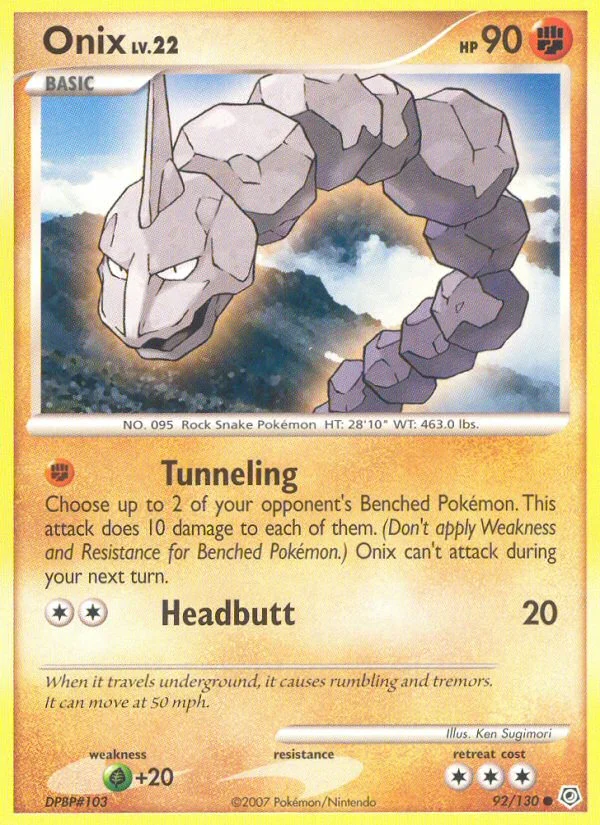 Onix Pokemon card