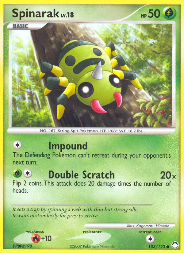Spinarak Pokemon card