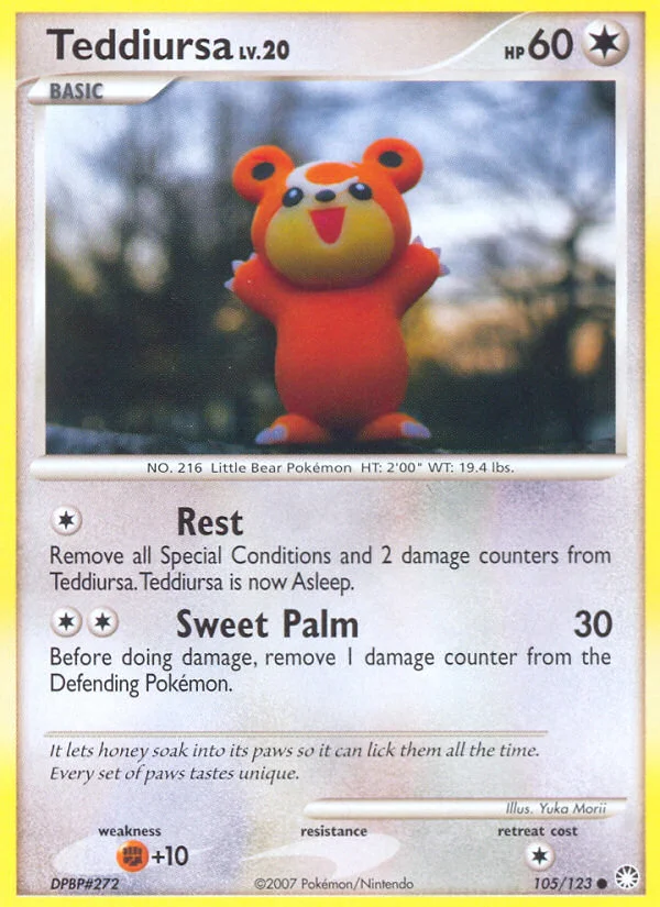 Teddiursa Pokemon card