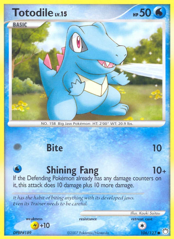 Totodile Pokemon card