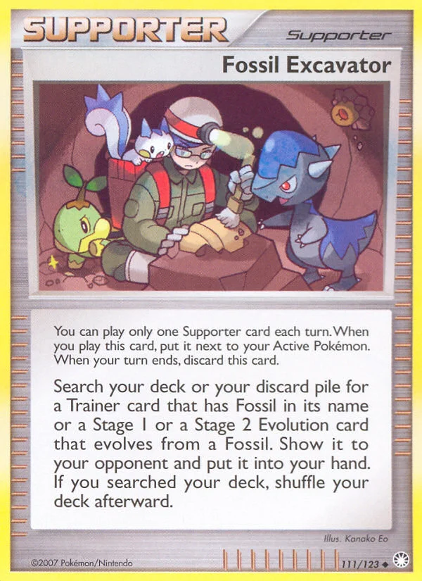 Fossil Excavator Pokemon card