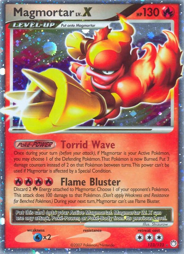 Magmortar LV.X Pokemon card