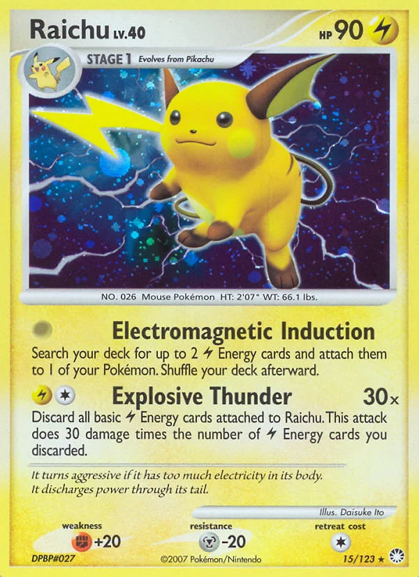 Raichu Pokemon card