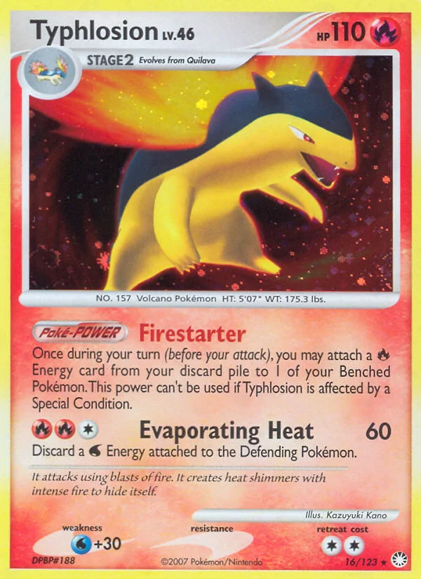 Typhlosion Pokemon card