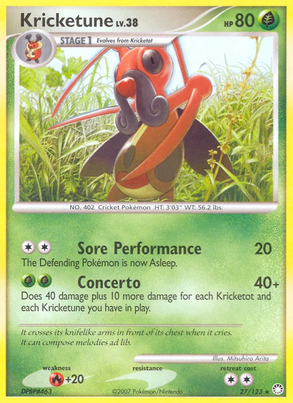 Kricketune Pokemon card