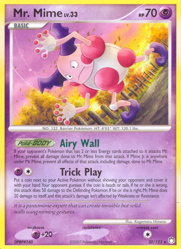 Mr. Mime Pokemon card