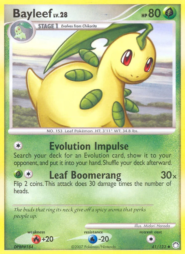 Bayleef Pokemon card