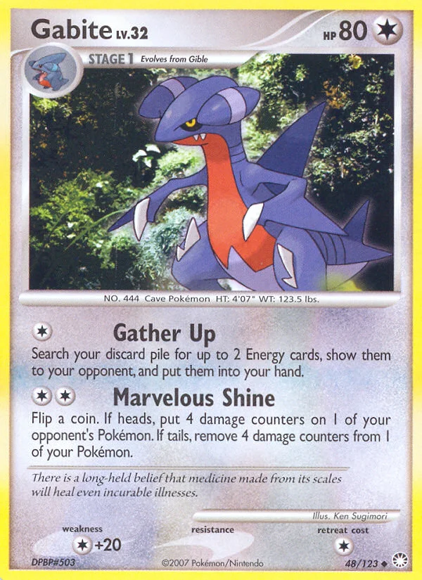 Gabite Pokemon card