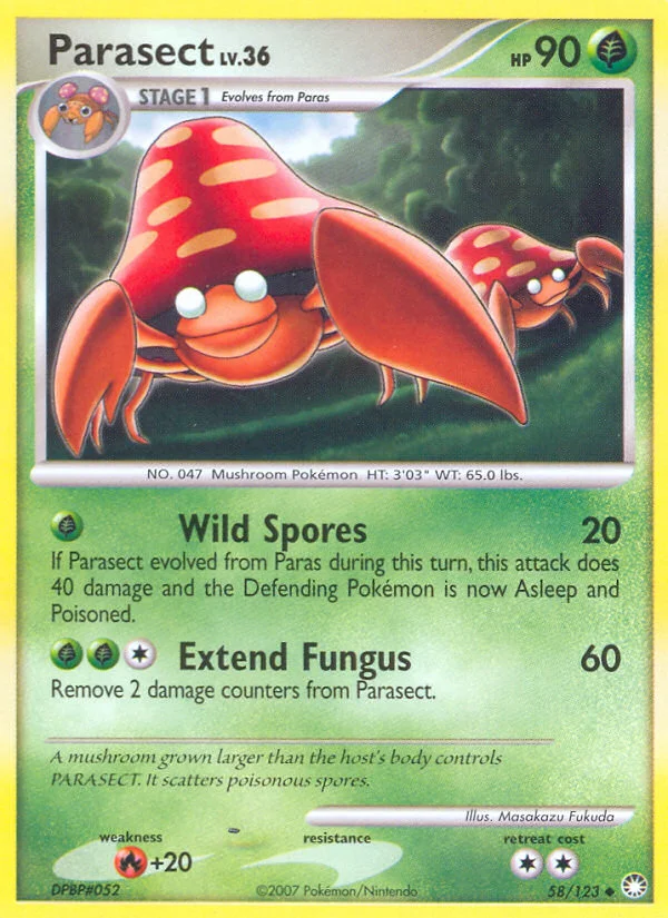 Parasect Pokemon card