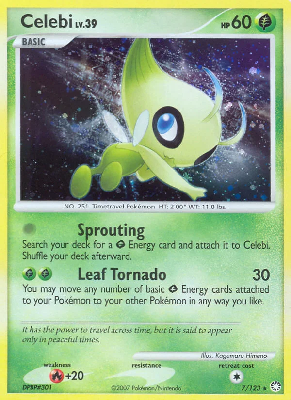 Celebi Pokemon card