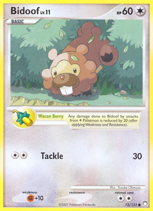Bidoof Pokemon card