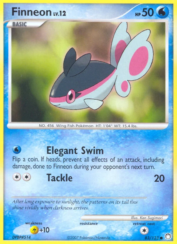 Finneon Pokemon card