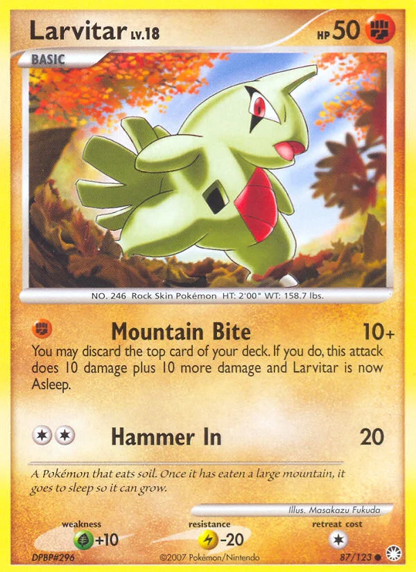 Larvitar Pokemon card