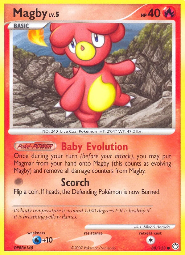 Magby Pokemon card