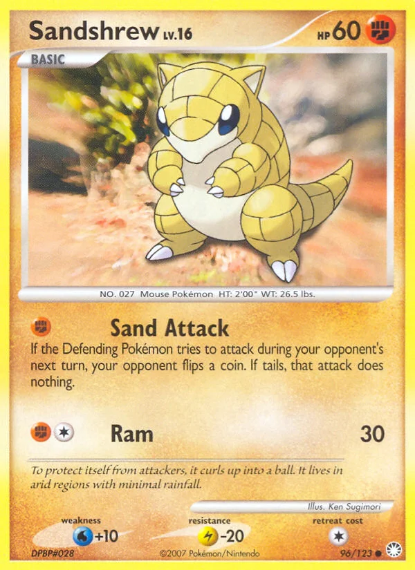 Sandshrew Pokemon card