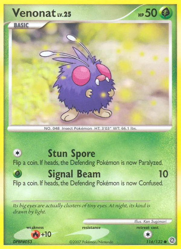 Venonat Pokemon card