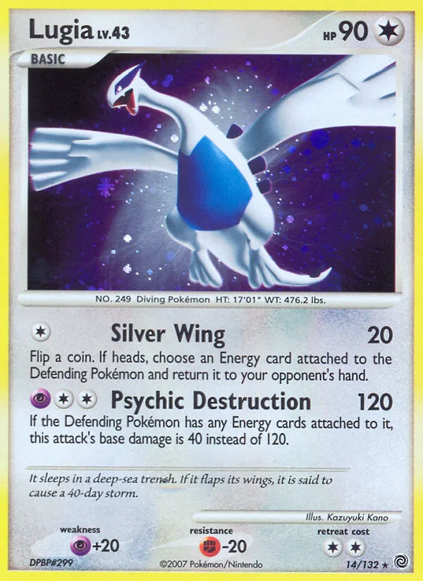 Lugia Pokemon card
