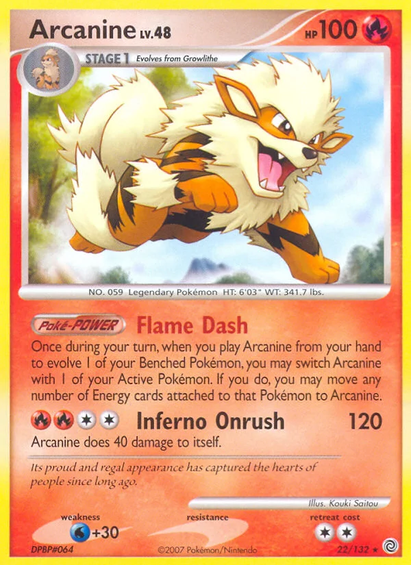 Arcanine Pokemon card