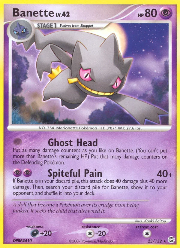Banette Pokemon card