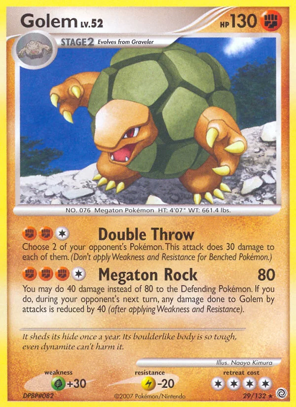 Golem Pokemon card