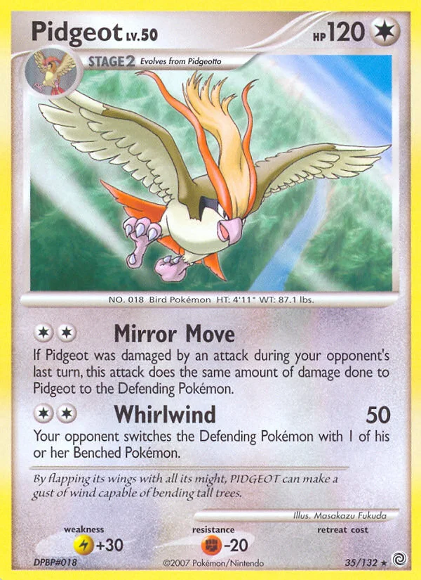 Pidgeot Pokemon card