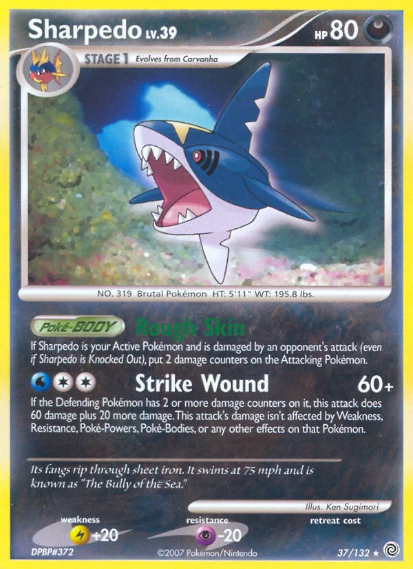 Sharpedo Pokemon card