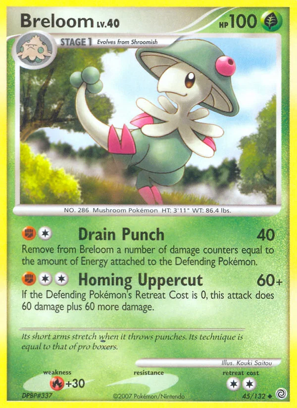 Breloom Pokemon card